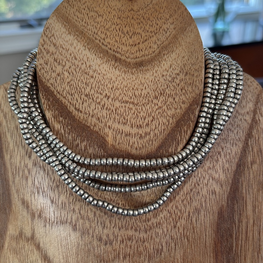 John Hardy Silver Beaded necklace. - Picture 2 of 8